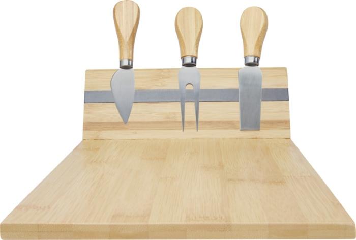 Bamboo Magnetic Branded Cheese Board And Tools