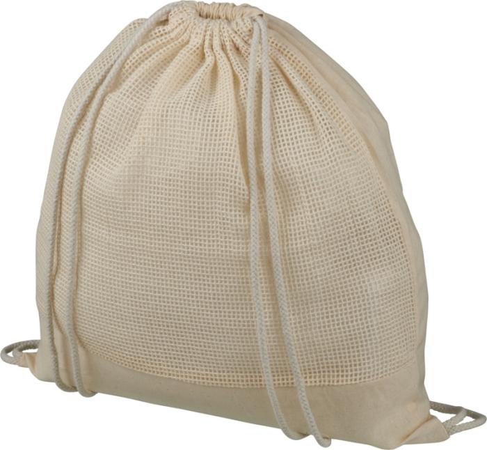 Mesh Cotton Drawstring Backpack 5L