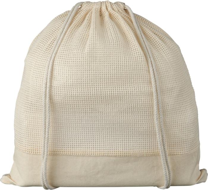 Mesh Cotton Drawstring Backpack 5L