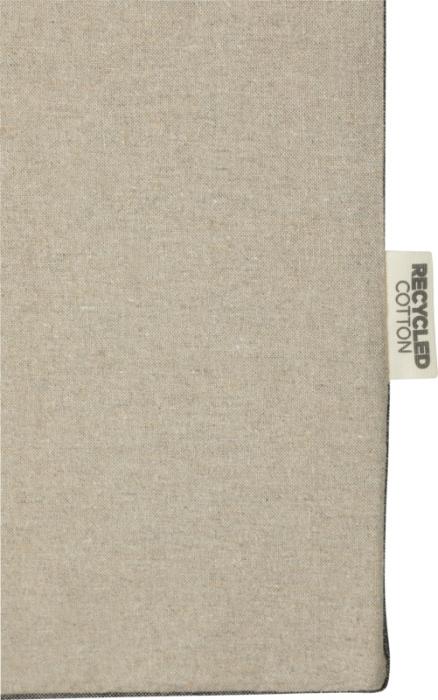 Recycled Cotton Gusset Branded Tote Bag With Contrast Sides 18L 190 g/m²