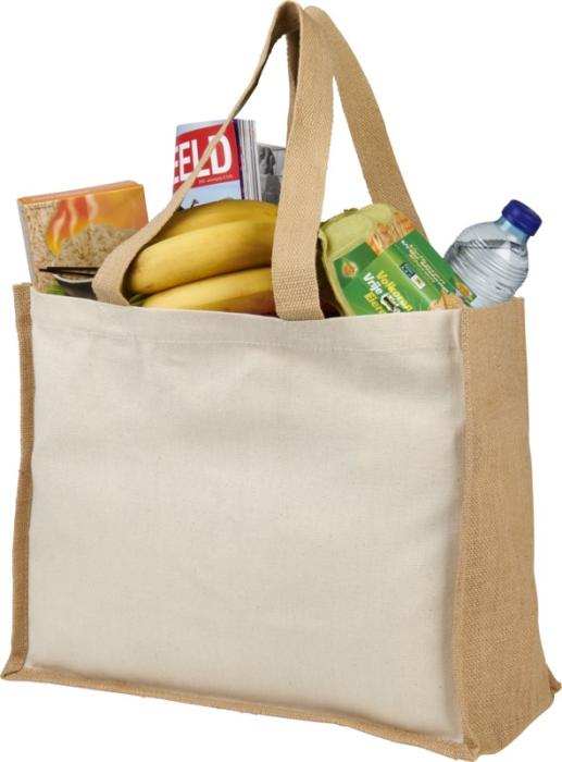 Canvas And Jute Shopping Tote Bag 23L 320 g/m²