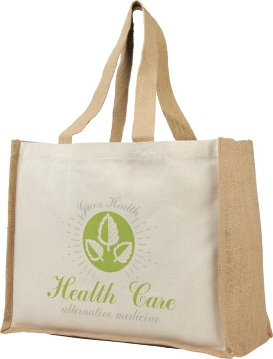 Canvas And Jute Shopping Tote Bag 23L 320 g/m²