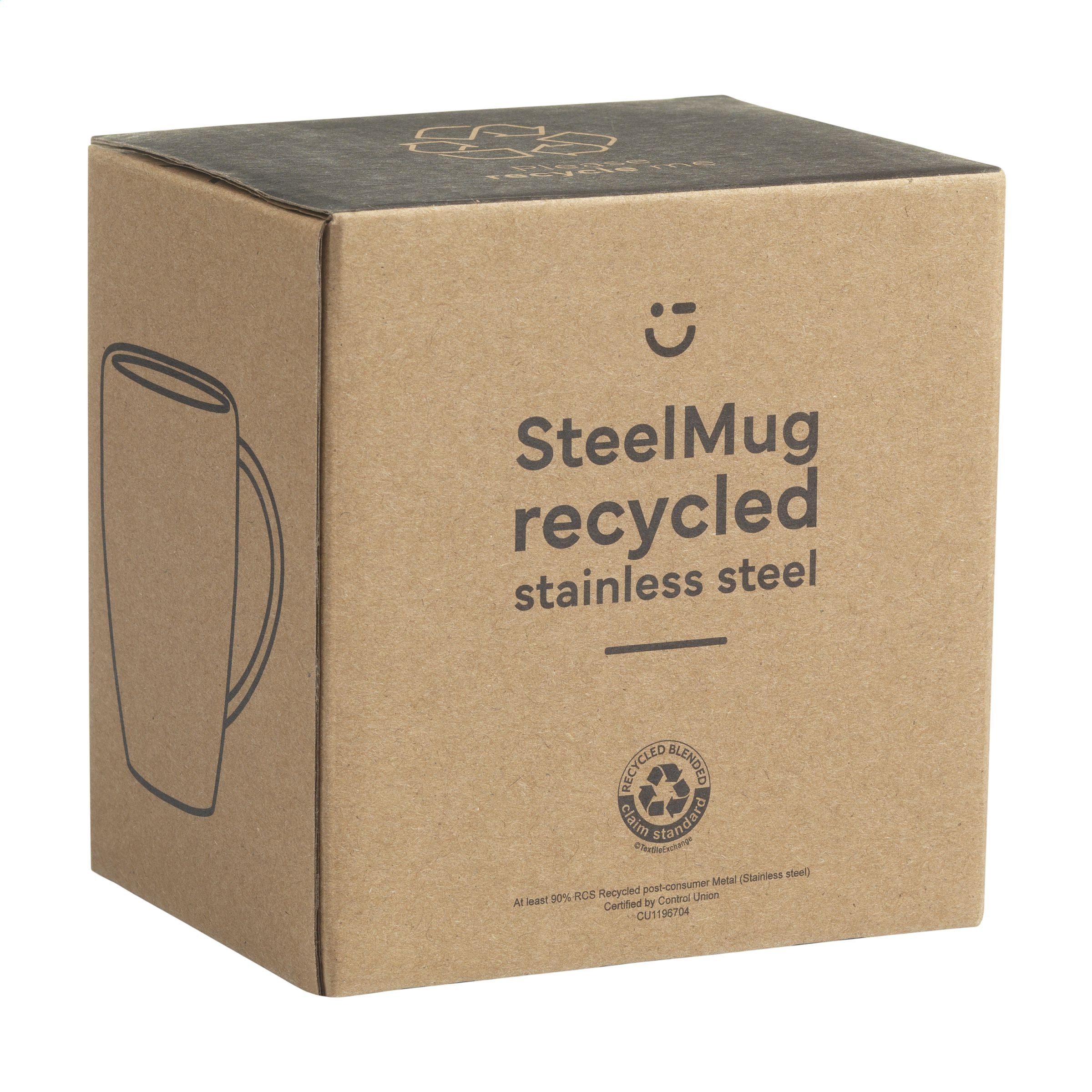 Branded Steel Mug RCS Recycled Steel 220ml