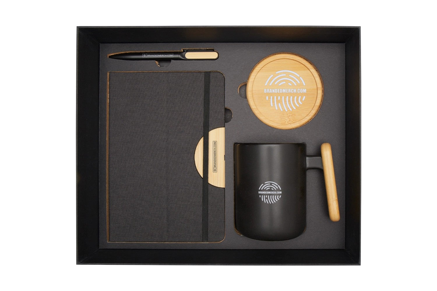 Branded A5 Hard Cover Notebook and Ballpoint Pen Gift Set