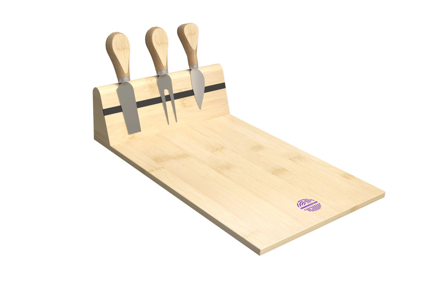 Bamboo Magnetic Branded Cheese Board And Tools