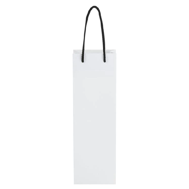 Handmade Branded Paper Wine Bottle Bag With Plastic Handles