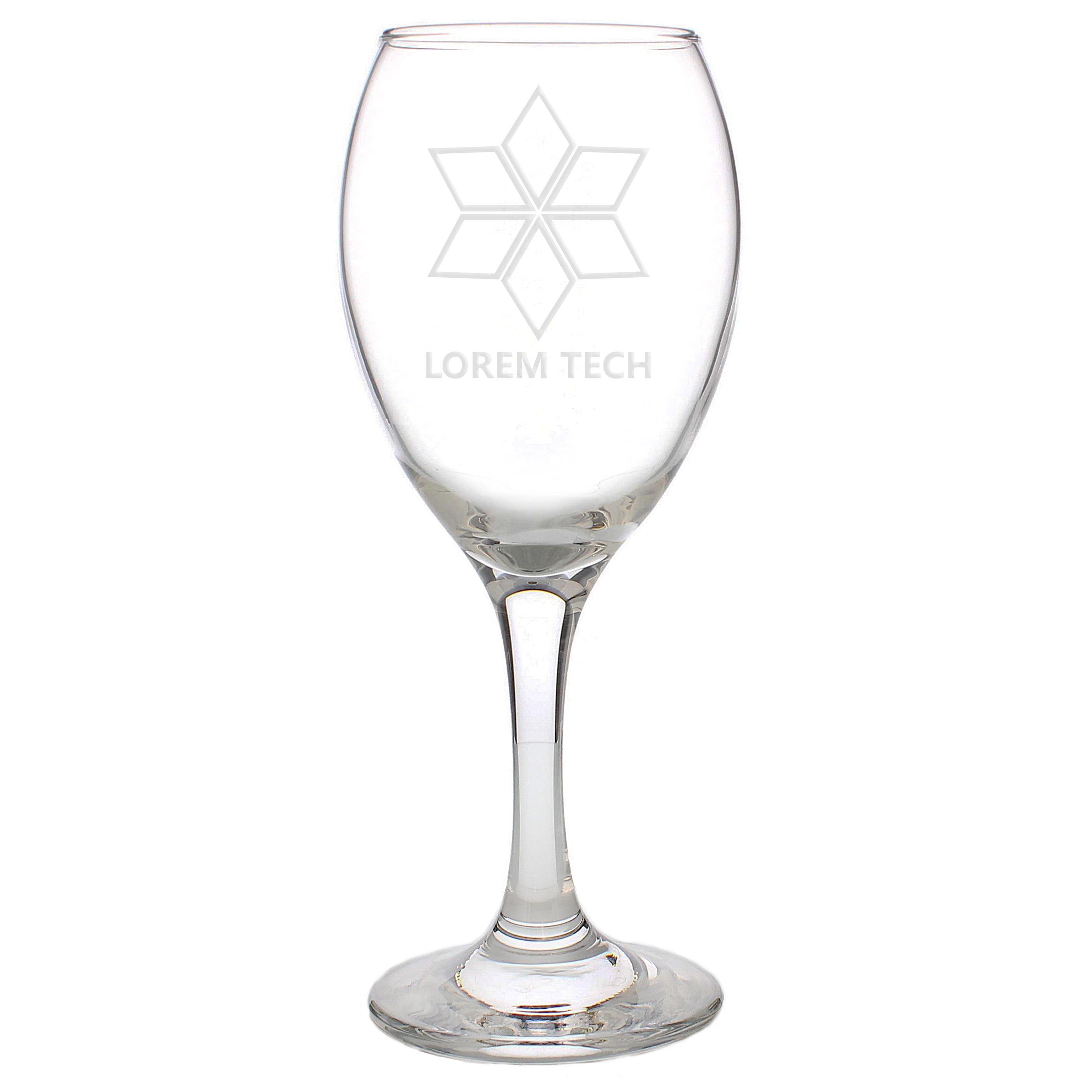 Engraved Logo Wine Glass