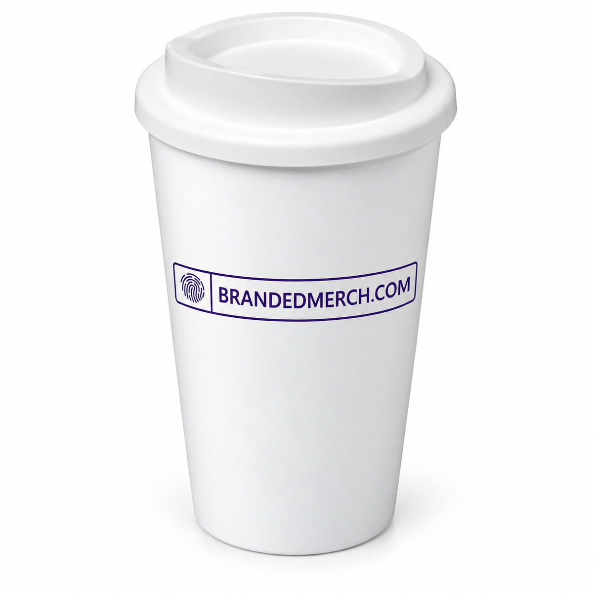 Branded brite with BrandedMerch logo. Branding example.