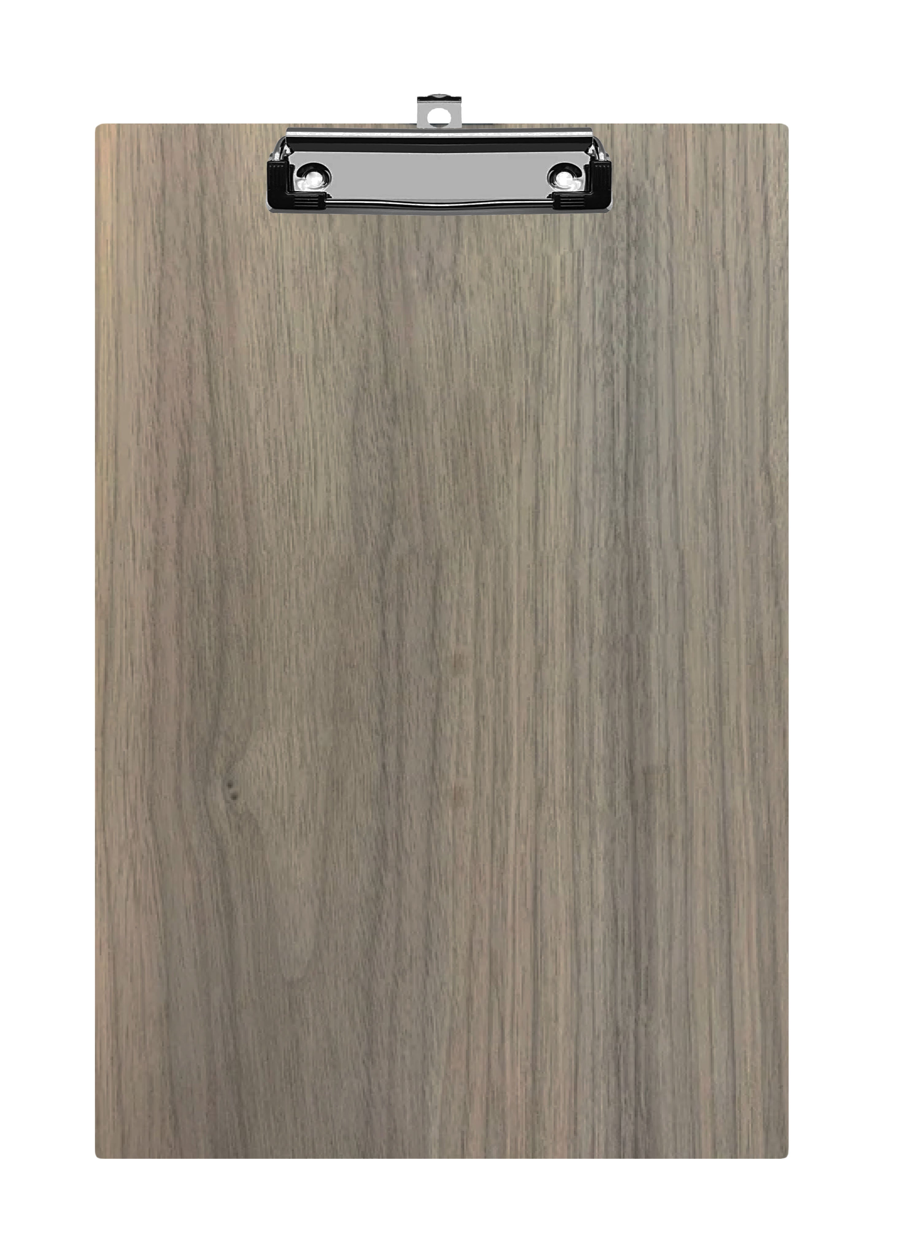 Branded Wooden Clipboard With Silver Fixed Clip (Sanded, Oiled and Waxed)