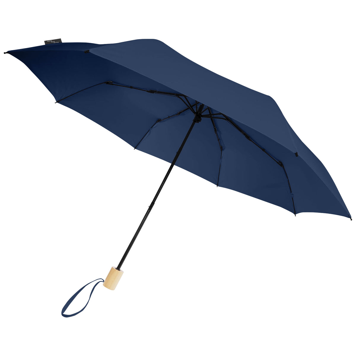 Branded Folding Windproof RPET Umbrella 21 Inch – Birgit in Navy – supplier colour view