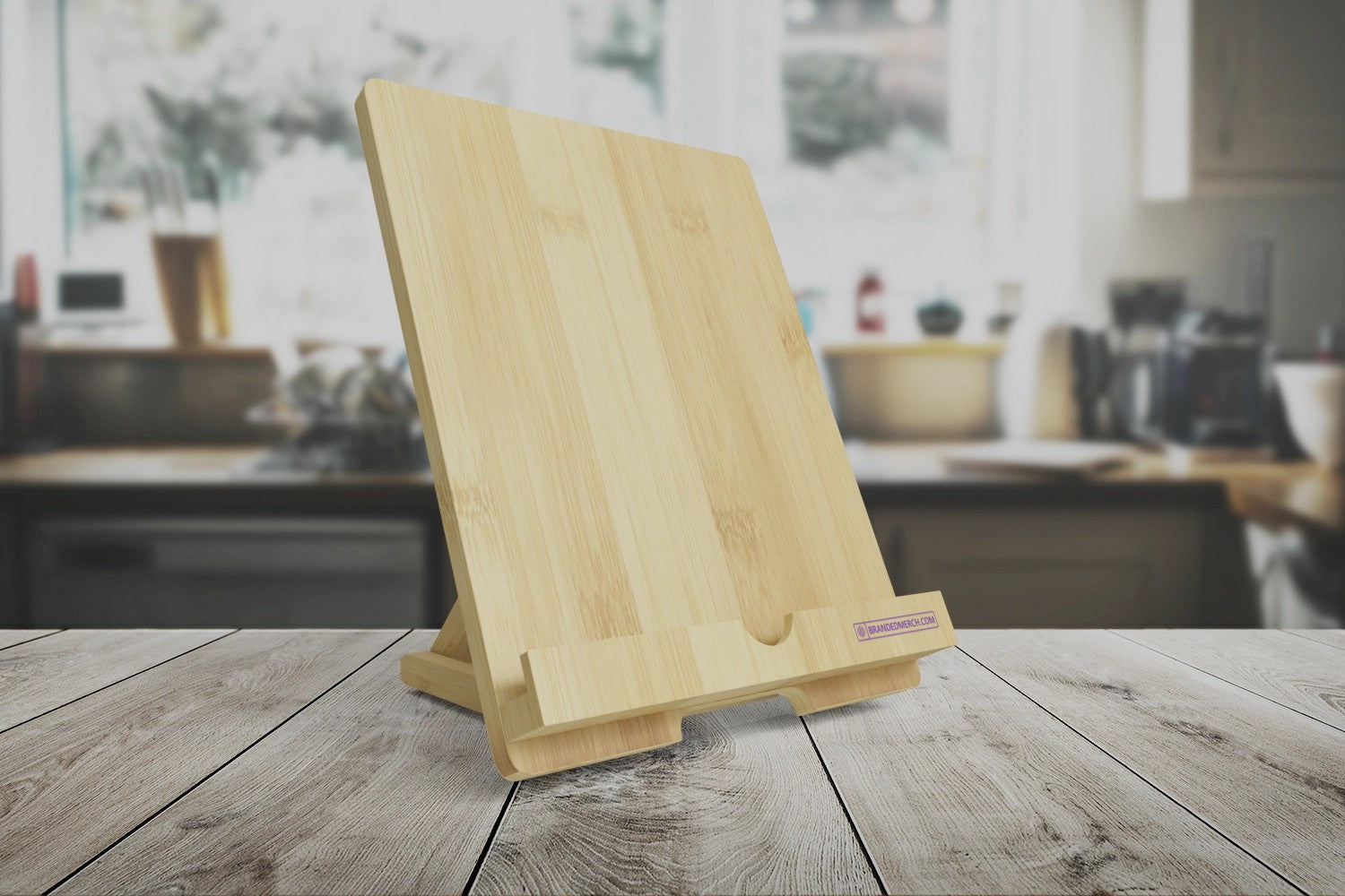 Bamboo Branded Tablet Holder