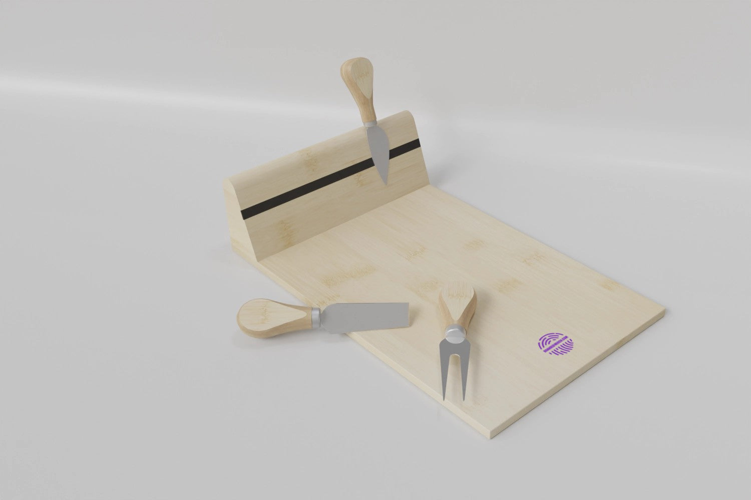 Bamboo Magnetic Branded Cheese Board And Tools